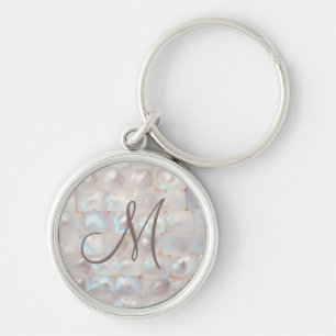 Mãe Elegante de Pearl Monogrammed Chaveiro
