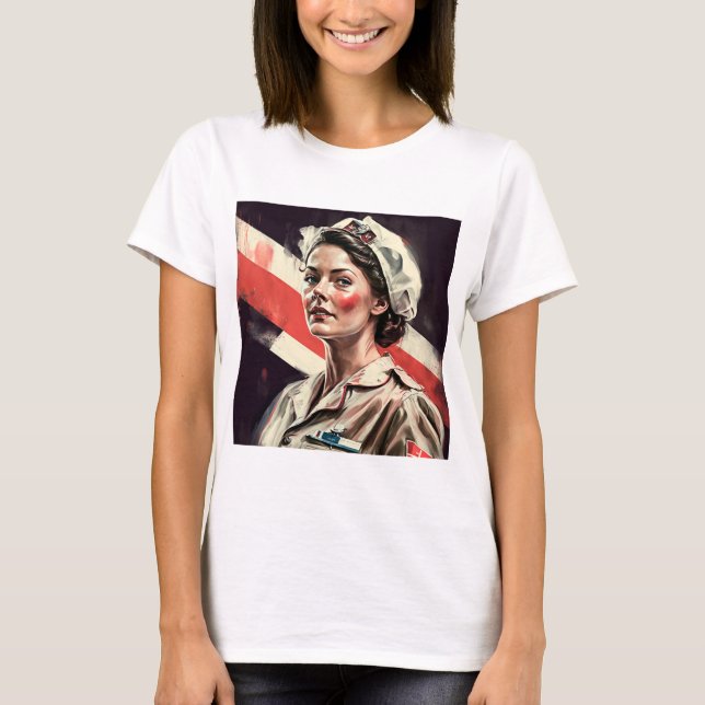 Mãe Esposa Enfermeira T-Shirt (Frente)