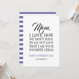 Mãe, eu sou o seu cartão de Dia de as mães infanti