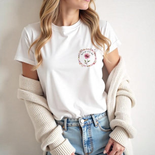 Mãe Floral Rosa de Água para Camiseta - Dusty W