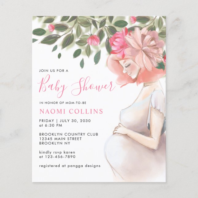 Mãe grávida, mãe Chá de fraldas (Frente)