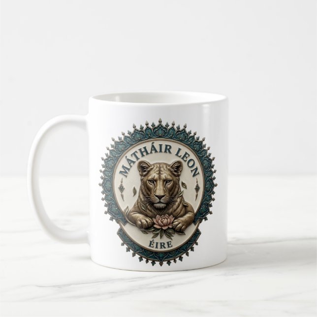 Mãe Leão. Caneca de Café Irlanda (Esquerda)