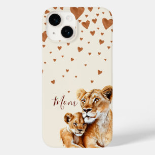 Mãe Lion e seu dia de as mães bebê