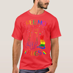 Mãe Livre Abraça LGBT Orgulho gay Rainbow T-Shirt