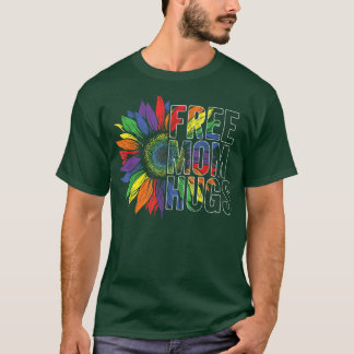 Mãe Livre Abraçando Camisa Arco-Íris LGBT Orgulho