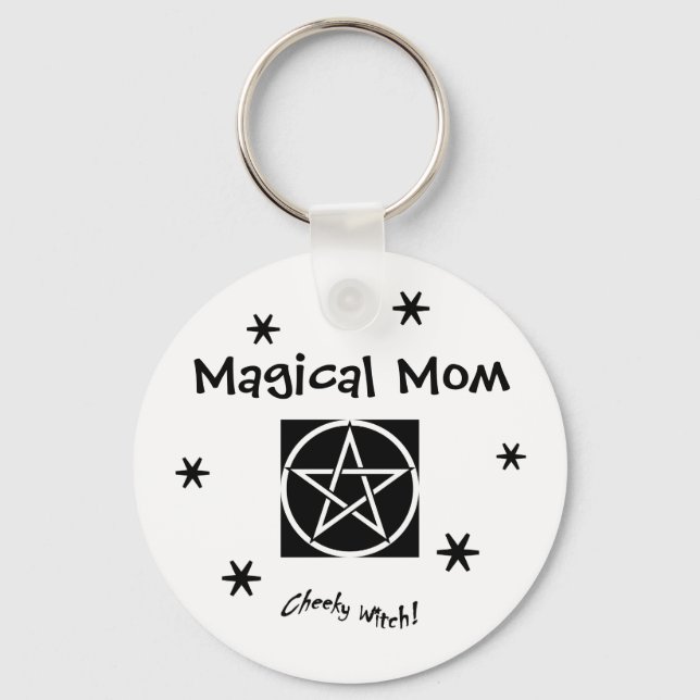 Mãe mágica - Dia de as mães - Chaveiro de bruxa (Frente)