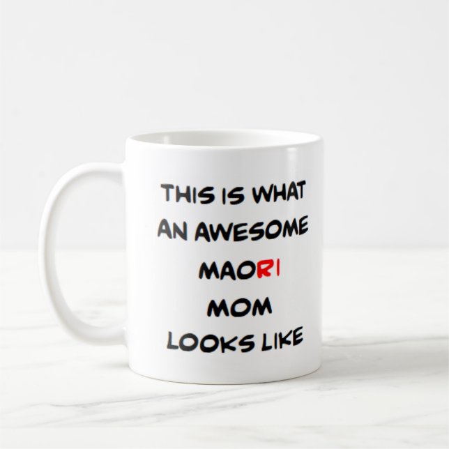 mãe maori, caneca de café incrível (Esquerda)