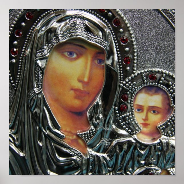 Mãe Mary e Amor Jesus Poster (Frente)