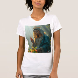 Mãe Mary Rainha da Camiseta das Mulheres do Céu