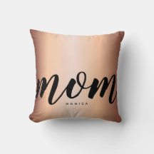 Mãe Minimalista Moderna Almofada Falsa Dourado Ros