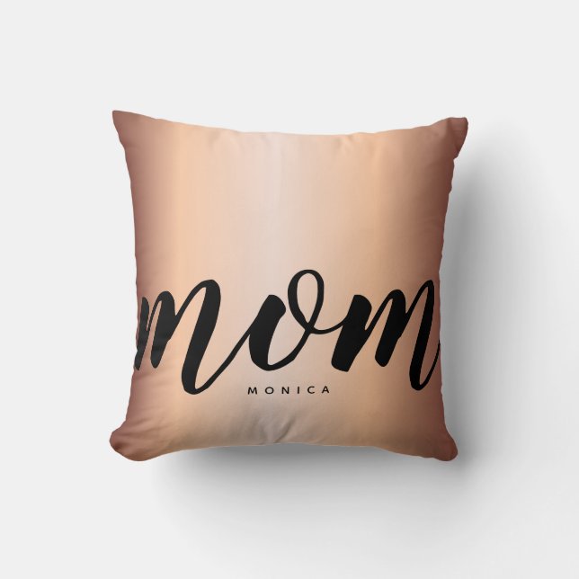 Mãe Minimalista Moderna Almofada Falsa Dourado Ros (Frente)