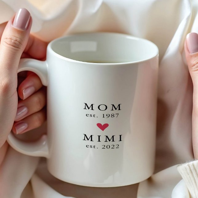 Mãe Moderna | Mimi Ano de Est. Caneca de Café (Criador carregado)