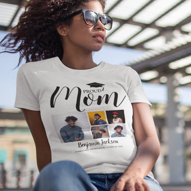 Mãe Moderna Orgulhosa | Camiseta de Graduação de 5 (Criador carregado)