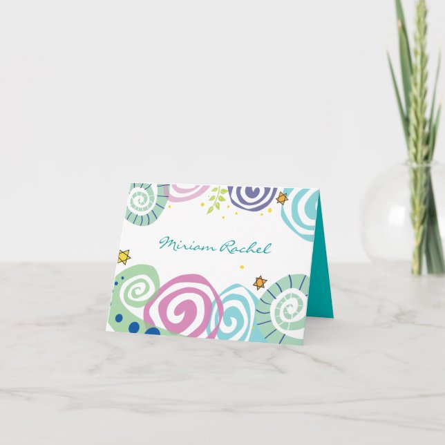 MÃE NATUREZA NADAR Bar Mitzvah Cartões de agradeci (Frente)