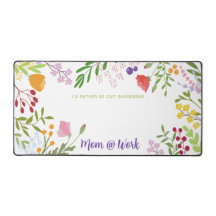 Mãe No Trabalho Moderno Floral Personalizado