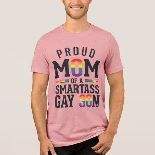 Mãe Orgulhosa de um Filho Gay Esperto Camisa Vinta