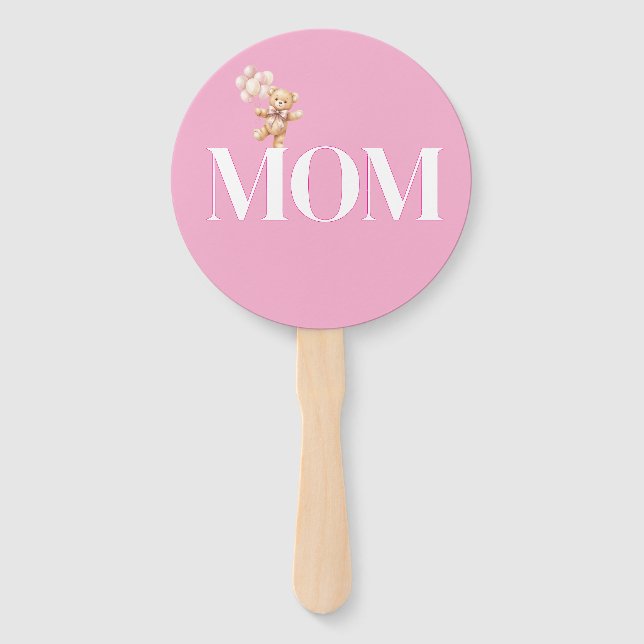 Mãe ou Pai? Jogo de Leque de Mão para Chá de Bebê (Frente)