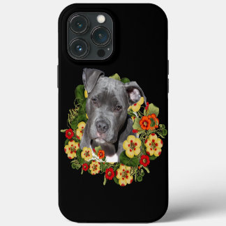 mãe pitbull floral