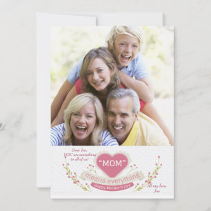 Mãe quer dizer tudo Cartão com fotos