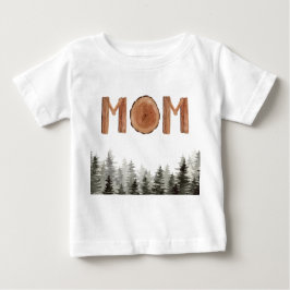 Mãe Rustic Green Trees Baby T-Shirt