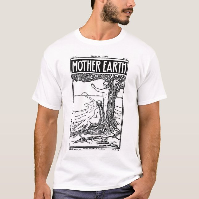 Mãe Terra adam e t-shirt da liberdade da véspera (Frente)