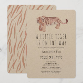 Mãe Tiger & Cub Kraft - Convite para Chás de frald