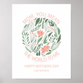 Mãe, Você Quer Dizer O Mundo Para Mim Poster Dia d