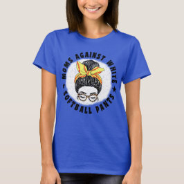 Mães Contra Calças de Softbol Brancas Camiseta Div