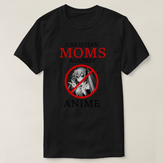 Mães Cristãs Contra Camiseta Clássica Anime (Frente do Design)
