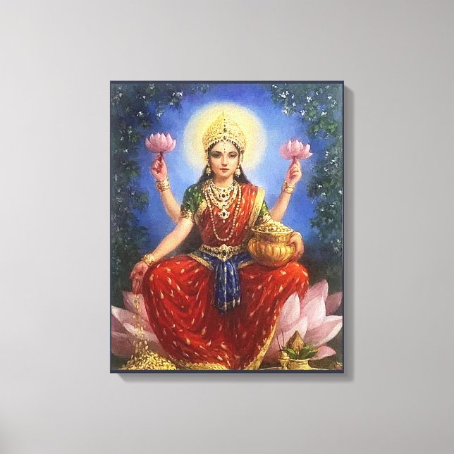 Mães de Deusa Indiana Lakshmi - Canvas (Frente)