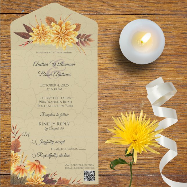 Mães de outono com Código QR (Available without QR code or with or without dinner options. )