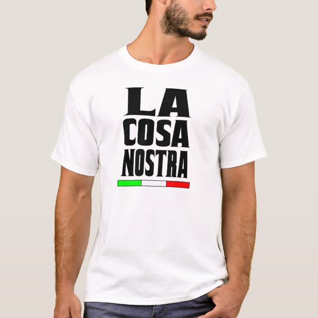 Máfia - camiseta do nostra de cosa do La (Frente)