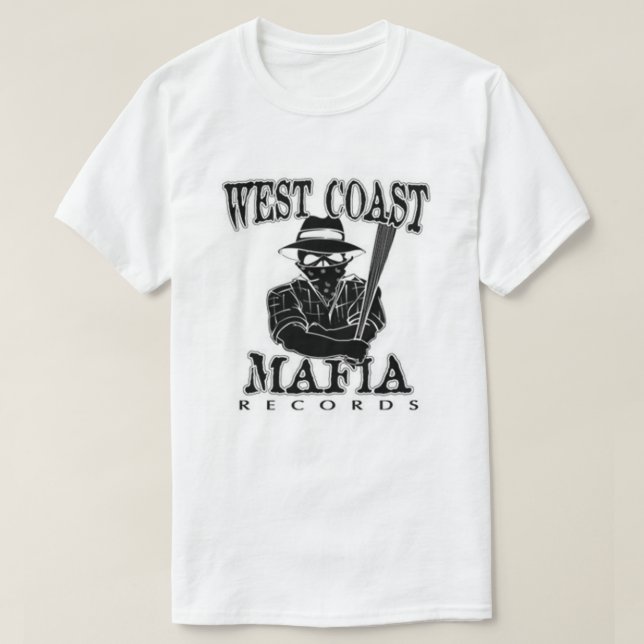 Máfia da costa oeste - t-shirt branco (Frente do Design)