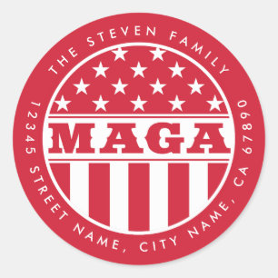 MAGA - Adesivos redondos personalizados