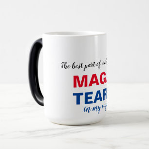 MAGA rasga caneca de 2024 Harris Walz Trump
