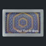 Magen Metálico ornamentado David<br><div class="desc">Uma imagem fractal em 3D de cobre,  azul e dourada de um Magen David (Estrela de David) que se assemelha a um painel de metal intricadamente texturizado. Personalize adicionando seu próprio texto.</div>