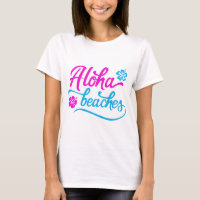 Magenta Aloha Beija T-Shirt de Verão Pun