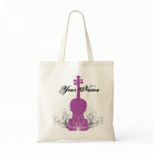 Magenta do bolsa do violino com redemoinhos