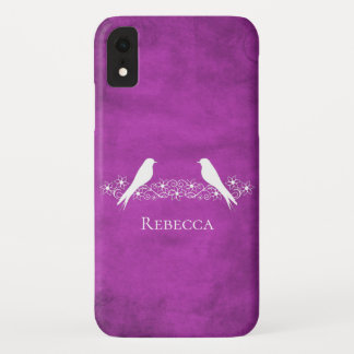 Magenta Lovebird capas de iphone Vinha Floral