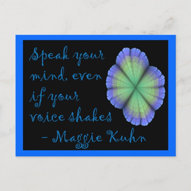 Maggie Kuhn - cartão postal (Frente)