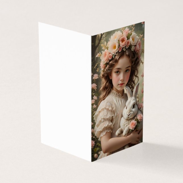 Magia da Páscoa - Menina com Coroa de Flores e Coe (Exterior)