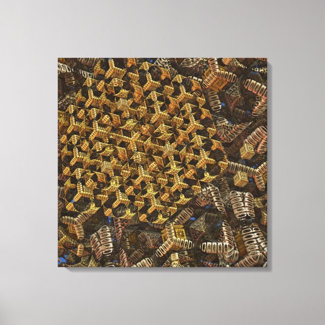 Magia de metal de canvas tridimensional abstrato (Frente)