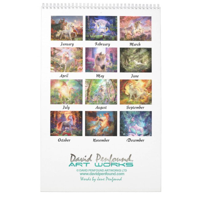 Magia do Calendário dos Unicórnios 2021 (Verso)