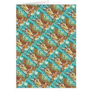 MAGIC CANDY CORN DRAGON, HALLOWEEN FANTASY CARTÃO