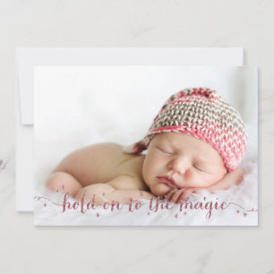 Magic Dust em Cartão de Feriado de Foto Rosa 3