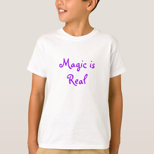 Magic é t-shirt para crianças reais (Frente)