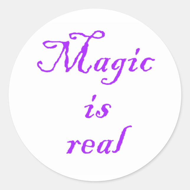 Magic é um autocolante real (Frente)