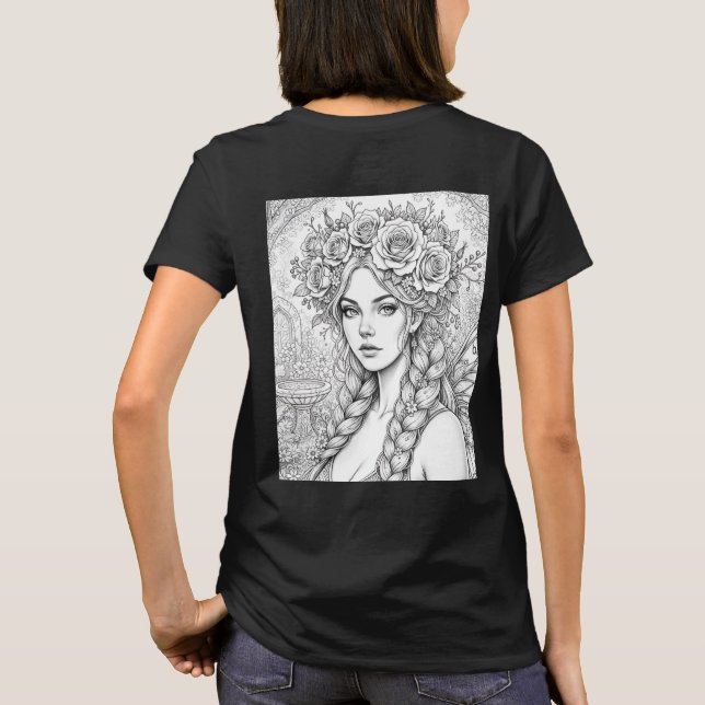 Magic Fairy Line Art – Double Sided Fae T-Shirt (Verso)