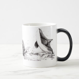 Mágica 3 orcas que jogam a caneca Morphing
