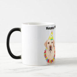 Mágica 50th caneca engraçada feliz do cão do aniversário